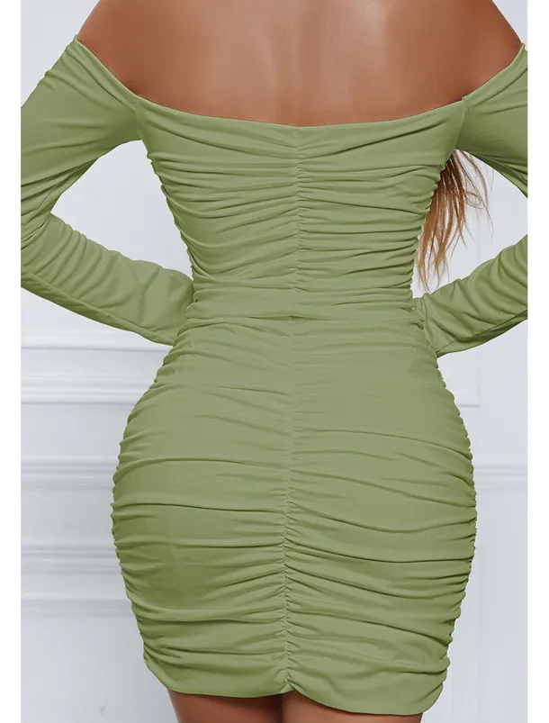 Women's Mini Dress White Dress Graduation Dress Bodycon Fashion Modern Vacation Birthday Graduation Regular Fit Plain Long Sleeve Off Shoulder Black White Wine Red Summer