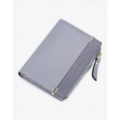 Women's Minimalist Pink Wallet with Zipper Pocket – Slim and Stylish Card Holder for Everyday Use