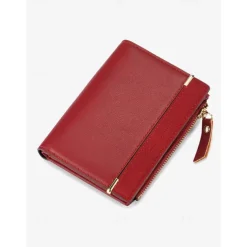 Women's Minimalist Pink Wallet with Zipper Pocket – Slim and Stylish Card Holder for Everyday Use