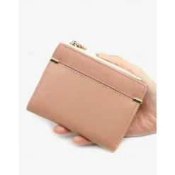 Women's Minimalist Pink Wallet with Zipper Pocket – Slim and Stylish Card Holder for Everyday Use