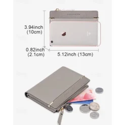 Women's Minimalist Pink Wallet with Zipper Pocket – Slim and Stylish Card Holder for Everyday Use