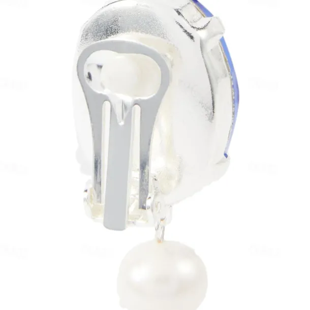 Women's Mismatch Earrings Geometrical Precious Fashion Personalized Imitation Diamond Earrings Jewelry Silver For Wedding Party 1 Pair