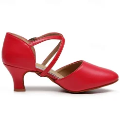 Women's Modern Shoes Party Evening Prom Practice Comfort Shoes Heel Solid Color High Heel Round Toe Buckle Adults' Dark Red Black Almond