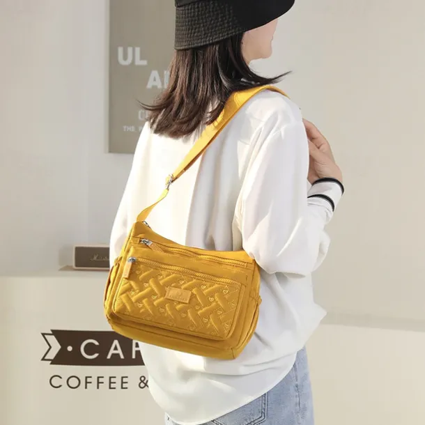 Women's Multi-Pocket Nylon Crossbody Bag – Lightweight Waterproof Shoulder Purse for Travel, Work & Daily Use