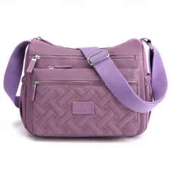 Women's Multi-Pocket Nylon Crossbody Bag – Lightweight Waterproof Shoulder Purse for Travel, Work & Daily Use