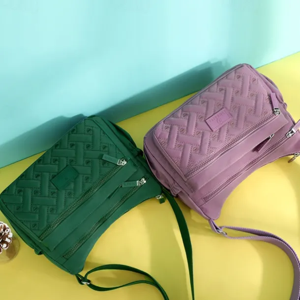 Women's Multi-Pocket Nylon Crossbody Bag – Lightweight Waterproof Shoulder Purse for Travel, Work & Daily Use