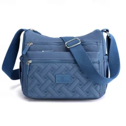 Women's Multi-Pocket Nylon Crossbody Bag – Lightweight Waterproof Shoulder Purse for Travel, Work & Daily Use