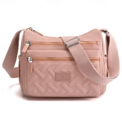 Women's Multi-Pocket Nylon Crossbody Bag – Lightweight Waterproof Shoulder Purse for Travel, Work & Daily Use