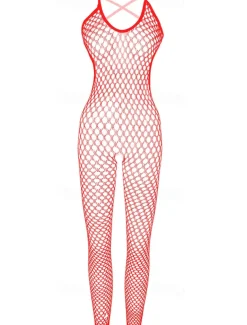 Women's Normal Bodysuit Sexy Solid Color Sleeveless Backless Cut Out Home Holiday Skinny Black White Pink All Seasons