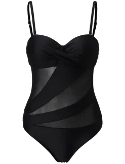 Women's Normal Bodysuit Vacation Solid Color Sleeveless Strap Mesh Tummy Control Party Daily Regular Fit Black Wine Navy Blue Summer