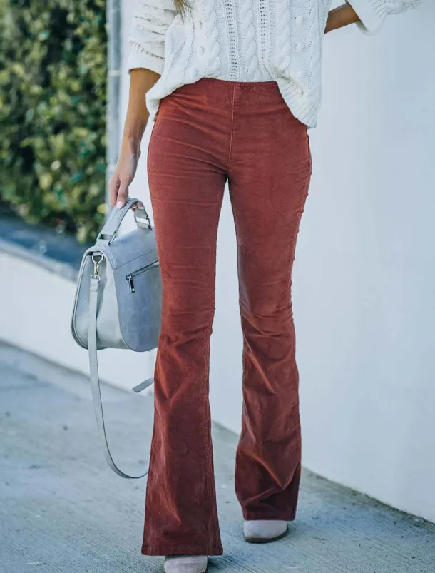 Women's Normal Dress Pants Bootcut Pants Trousers Fashion Full Length Medium Waist Plain Vintage Style Classic Basic Outdoor Micro-elastic Casual Weekend claret Black Pink Green Regular Fit