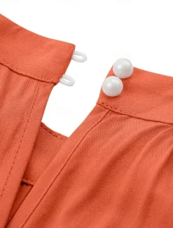 Women's Normal Jumpsuit Active Solid Color Sleeveless Halter Neck High Waist Tie Belt Vacation Daily Regular Fit Red Green Summer