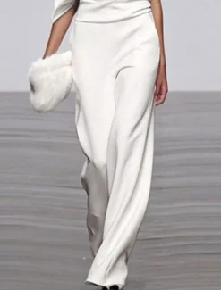 Women's Normal Jumpsuit Formal Solid Color Half Sleeve Raglan Sleeves Straight Party Office Regular Fit Black White Fall