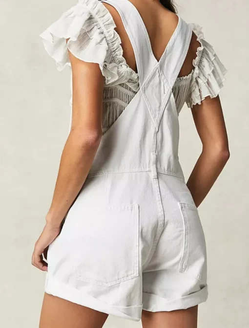 Women's Normal Jumpsuit Streetwear Solid Color Sleeveless Square Neck Pocket Street Daily Regular Fit Black White Red Summer
