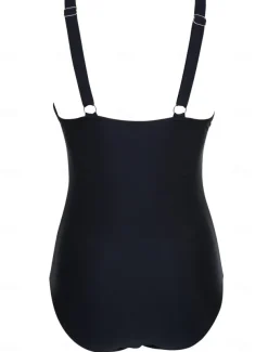 Women's Normal Swimwear Bikini Swimsuit Mesh Patchwork Beach Wear Holiday Solid Color Leopard Sleeveless Bathing Suits