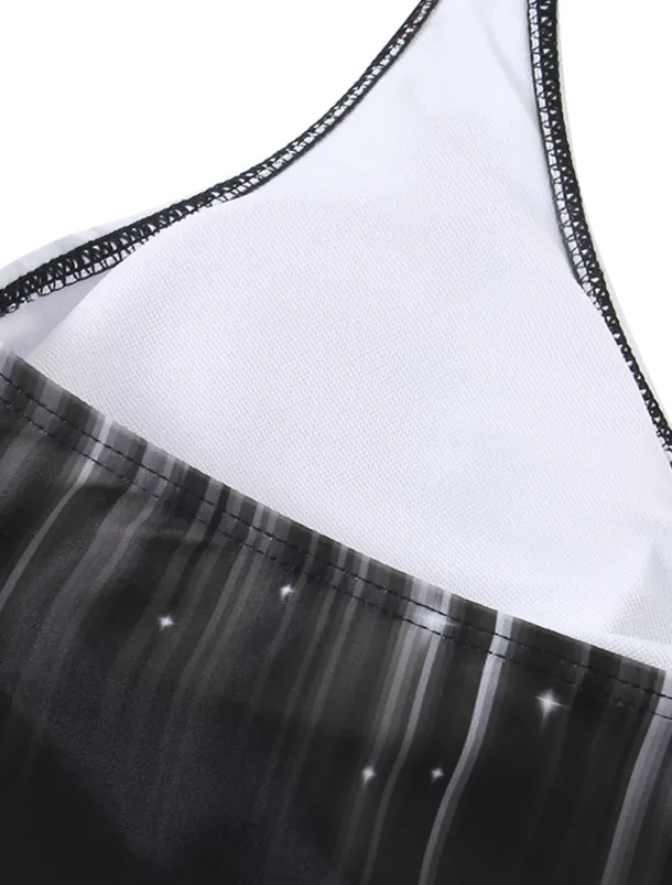 Women's Normal Swimwear Swimdresses 2 Piece Tankini Swimsuit Halter 2 Piece Modest Vacation Beach Wear Ombre Strap Sleeveless Bathing Suits