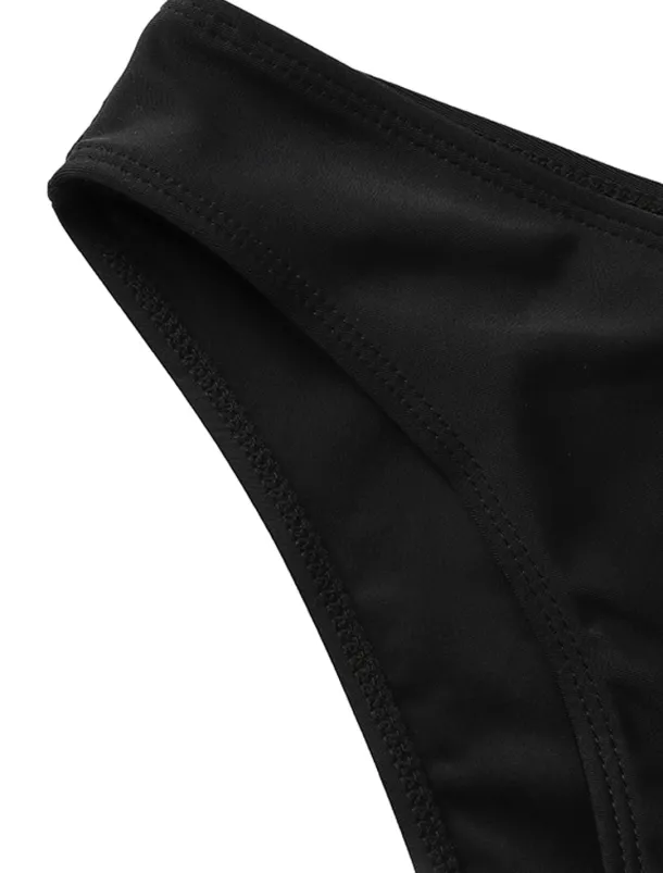 Women's Normal Swimwear Tankini 2 Piece Swimsuit 2 Piece Modest Swimwear Bandeau Strapless Vacation Beach Wear Solid Color Strap Sleeveless Bathing Suits