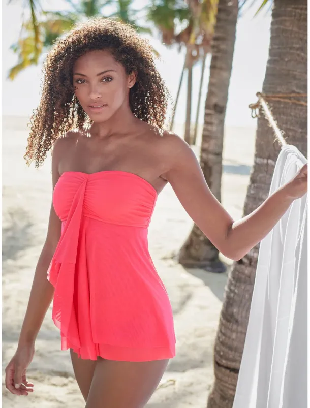 Women's Normal Swimwear Tankini 2 Piece Swimsuit 2 Piece Modest Swimwear Bandeau Strapless Vacation Beach Wear Solid Color Strap Sleeveless Bathing Suits