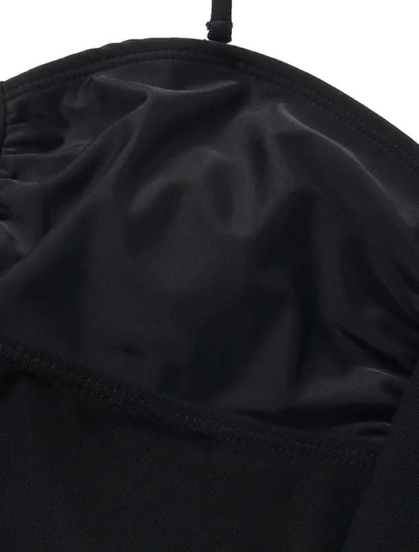 Women's Normal Swimwear Tankini 2 Piece Swimsuit 2 Piece Modest Swimwear Bandeau Strapless Vacation Beach Wear Solid Color Strap Sleeveless Bathing Suits