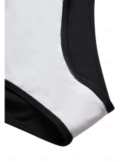 Women's One-Piece Tummy Control Bathing Suits Scoop Neck Leopard Print Panels Racerback Ruched Summer Beachwear Quick-Dry Stretch Fabric Full Size Black Swimsuit