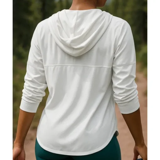 Women's Outdoor Jacket Hiking Jacket Outdoor Sun Protection Breathable Quick Dry Lightweight Hiking Outfits Hiking Clothes Spring Autumn / Fall Jacket Tennis Golf Running Solid Color White Pink Green