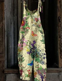 Women's Overall Solid Color Active Going out Weekend Straight Loose Fit Strap White Pink Red S M L Fall