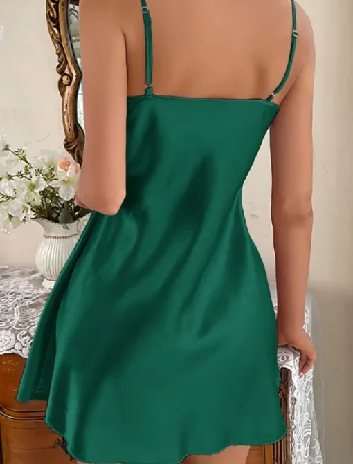 Women's Pajamas Nightgown Nightshirt Dress Pure Color Fashion Comfort Sweet Home Daily Bed Satin Silk Breathable Straps Sleeveless Backless Summer Spring Home Outfits