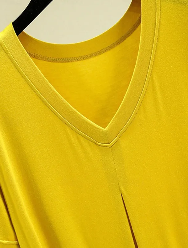 Women's Pajamas Nightgown Nightshirt Dress Pure Color Simple Casual Soft Home Daily Bed Modal Breathable V Wire Short Sleeve Summer Fall Home Outfits