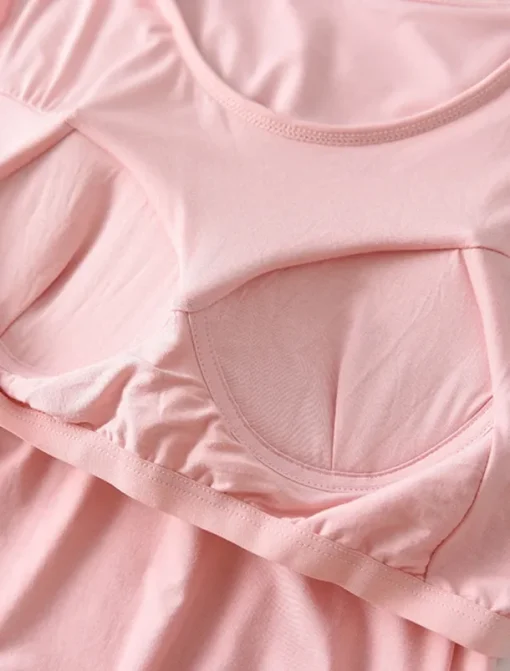 Women's Pajamas Nightgown Nightshirt Dress Pure Color Simple Comfort Home Daily Bed Modal Breathable Crew Neck Short Sleeve T shirt Tee Summer Spring Home Outfits