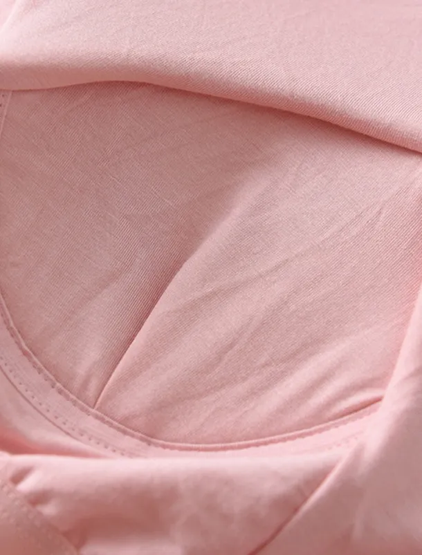 Women's Pajamas Nightgown Nightshirt Dress Pure Color Simple Comfort Home Daily Bed Modal Breathable Crew Neck Short Sleeve T shirt Tee Summer Spring Home Outfits