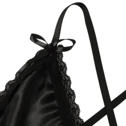 Women's Pajamas Nightgown Dress Pjs Patchwork Fashion Comfort Soft Home Daily Satin Silk V Wire Sleeveless Hole Summer Spring Home Outfits