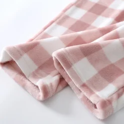 Women's Pajamas Pants Nighty Pjs 1 PCS Grid / Plaid Fashion Simple Comfort Party Home Bed Flannel Warm Breathable Long Pant Elastic Waist Print Pocket Fall Winter Home Outfits