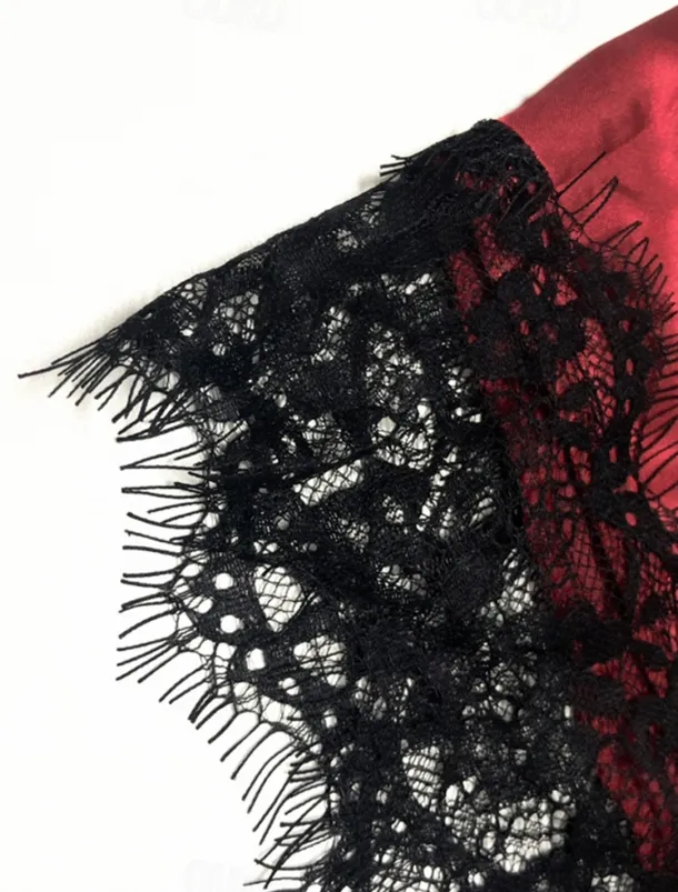 Women's Pajamas Sets 4 Pieces Pure Color Simple Casual Soft Home Daily Bed Satin Breathable V Wire Long Sleeve Shorts Summer Spring Home Outfits