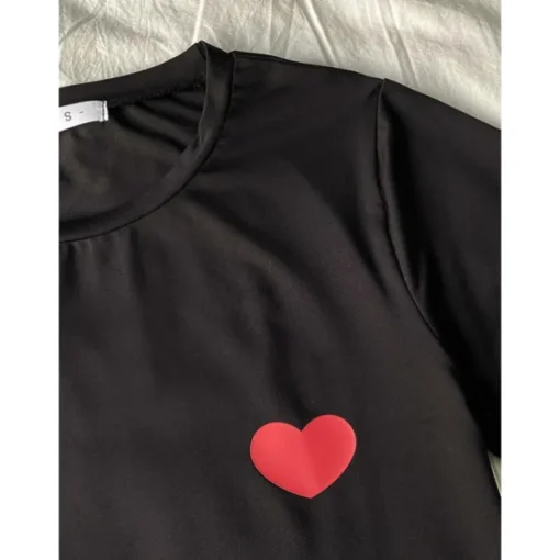 Women's Pajamas Sets Heart Grid / Plaid Fashion Comfort Home Daily Bed Breathable Crew Neck Short Sleeve T shirt Tee Shorts Elastic Waist Summer Spring Home Outfits