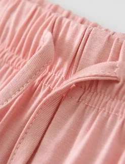 Women's Pajamas Sets Pure Color Casual Comfort Home Bed Modal Breathable Crew Neck Long Sleeve Shirt Pant Fall Winter Home Outfits