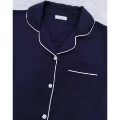 Women's Pajamas Sets Pure Color Fashion Comfort Home Daily Bed Rayon Breathable Lapel Short Sleeve Shirt Shorts Button Pocket Summer Spring Home Outfits