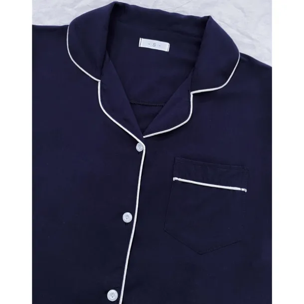 Women's Pajamas Sets Pure Color Fashion Comfort Home Daily Bed Rayon Breathable Lapel Short Sleeve Shirt Shorts Button Pocket Summer Spring Home Outfits