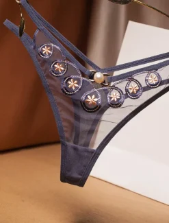 Women's Panties 1 PC Pure Color Fashion Sexy Nylon Mesh Home Outfits