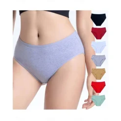 Women's Panties Bra Basic Panties Elastic WaistNightwearPolyester Solid Colored Casual Daily White Light Brown Gray Summer