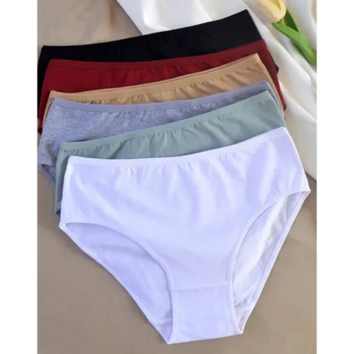 Women's Panties Bra Basic Panties Elastic WaistNightwearPolyester Solid Colored Casual Daily White Light Brown Gray Summer