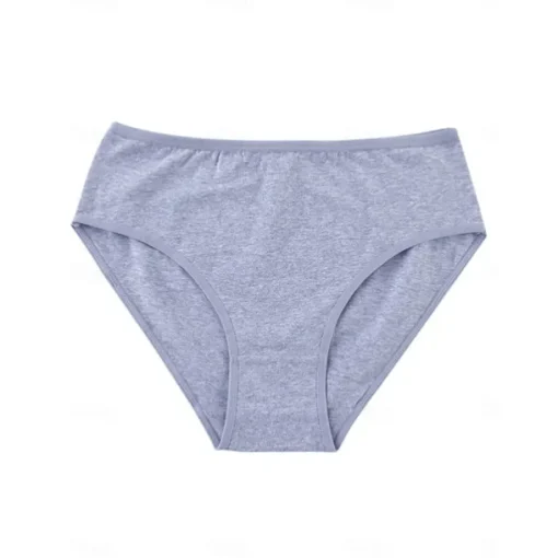 Women's Panties Bra Basic Panties Elastic WaistNightwearPolyester Solid Colored Casual Daily White Light Brown Gray Summer