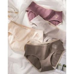 Women's Panties Pure Color Simple Daily Bed Cotton Breathable Summer Spring Home Outfits