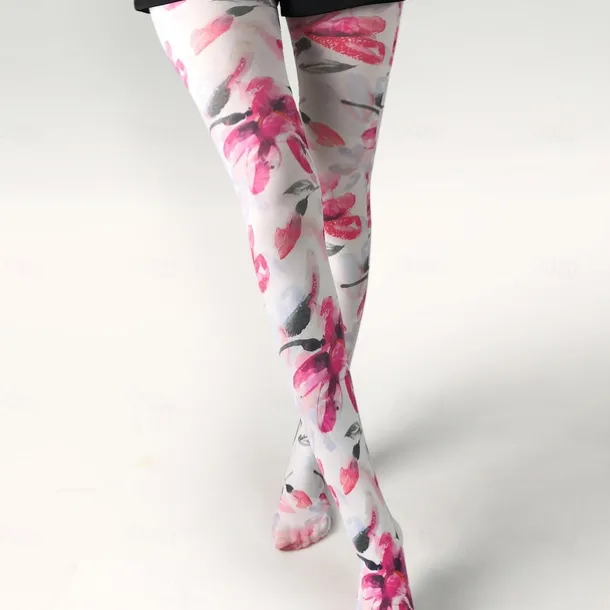 Women's Panty Hose Gift Daily Flower Acrylic Fibers Casual Boho / Bohemian Casual / Daily 1 Pair