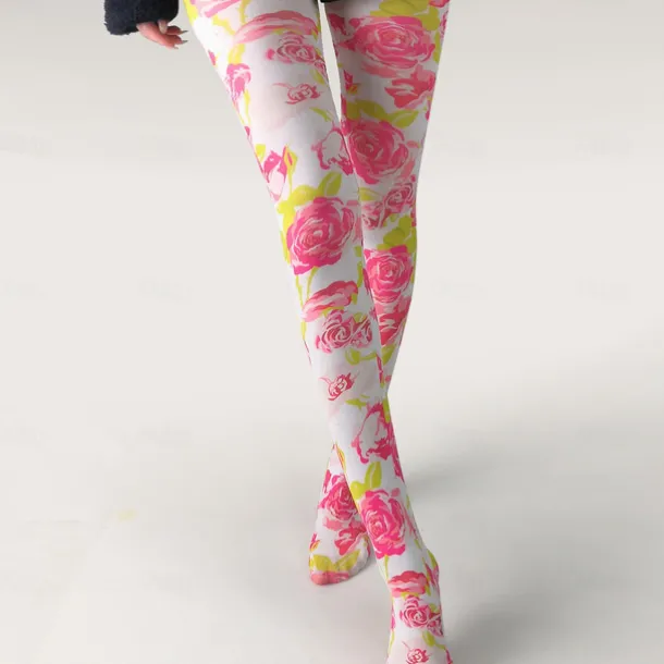 Women's Panty Hose Gift Daily Flower Acrylic Fibers Casual Boho / Bohemian Casual / Daily 1 Pair