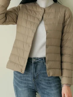 Women's Parka Warm Breathable Buttons Pocket Fashion Modern Casual Minimalism Solid Color Outdoor Street Daily Going out Single Breasted Regular Crewneck Regular Fit Long Sleeve Outerwear Wine Red