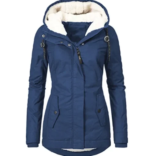 Women's Parka Waterproof Puffer Jacket Thermal Warm Heated Coat Fleece Lined Winter Coat Windproof Outdoor Zip up Hooded Coat Sports Hiking Jacket Purple Pink