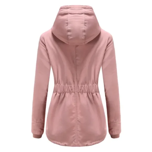 Women's Parka Waterproof Puffer Jacket Thermal Warm Heated Coat Fleece Lined Winter Coat Windproof Outdoor Zip up Hooded Coat Sports Hiking Jacket Purple Pink