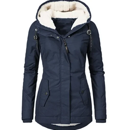 Women's Parka Waterproof Puffer Jacket Thermal Warm Heated Coat Fleece Lined Winter Coat Windproof Outdoor Zip up Hooded Coat Sports Hiking Jacket Purple Pink