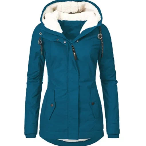 Women's Parka Waterproof Puffer Jacket Thermal Warm Heated Coat Fleece Lined Winter Coat Windproof Outdoor Zip up Hooded Coat Sports Hiking Jacket Purple Pink