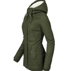 Women's Parka Waterproof Puffer Jacket Thermal Warm Heated Coat Fleece Lined Winter Coat Windproof Outdoor Zip up Hooded Coat Sports Hiking Jacket Purple Pink